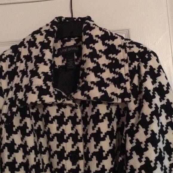 Houndstooth Wool Coat - Picture 3 of 7